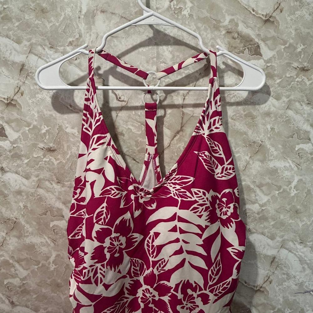 Kona Sol Floral One Piece Swimsuit with Adjustable Side Ties - Picture 3 of 9